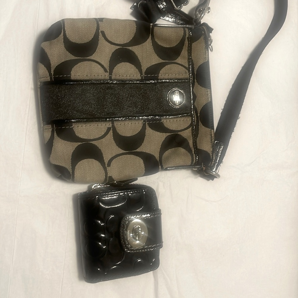 Used coach crossbody and wallet